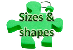 Bouton SIZES AND SHAPES